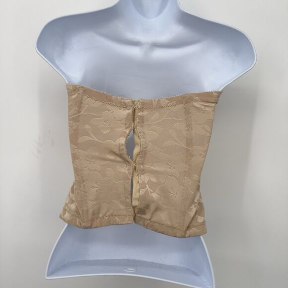 Vintage Frederick's Of Hollywood Corset Bustier Strapless Pink Lace Trimmed S - Picture 2 of 7